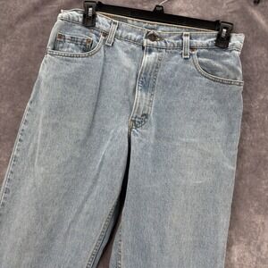 VTG Levis 550 Jeans Mens 36x36 Light Blue Wash Relaxed Tapered Fit USA 90s